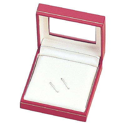 Paper Covered Tie Clip Box with Window and Matching Interior