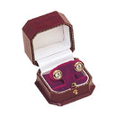 Leatherette French Clip Earring Box with Velvet Interior