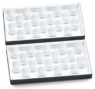 Magnetic Double Tray with 36 Mens Ring Inserts