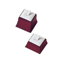 Leatherette and Wooden Set of 2 Ring Stands