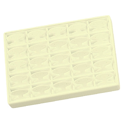 Stackable Leatherette Tray with 25 Earring Inserts