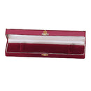 Leatherette Bracelet Box with Gold Trim and Closure