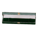 Leatherette Bracelet Box with Gold Trim and Closure