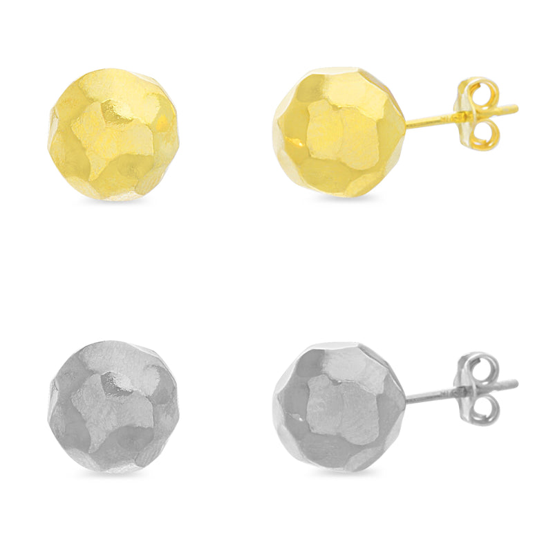 Silver Two Tone Hammered Ball Post Earring
Duo Set