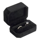 Double Ring Box Wrapped and Lined with Rich Nova Suede