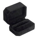 Double Ring Box Wrapped and Lined with Rich Nova Suede