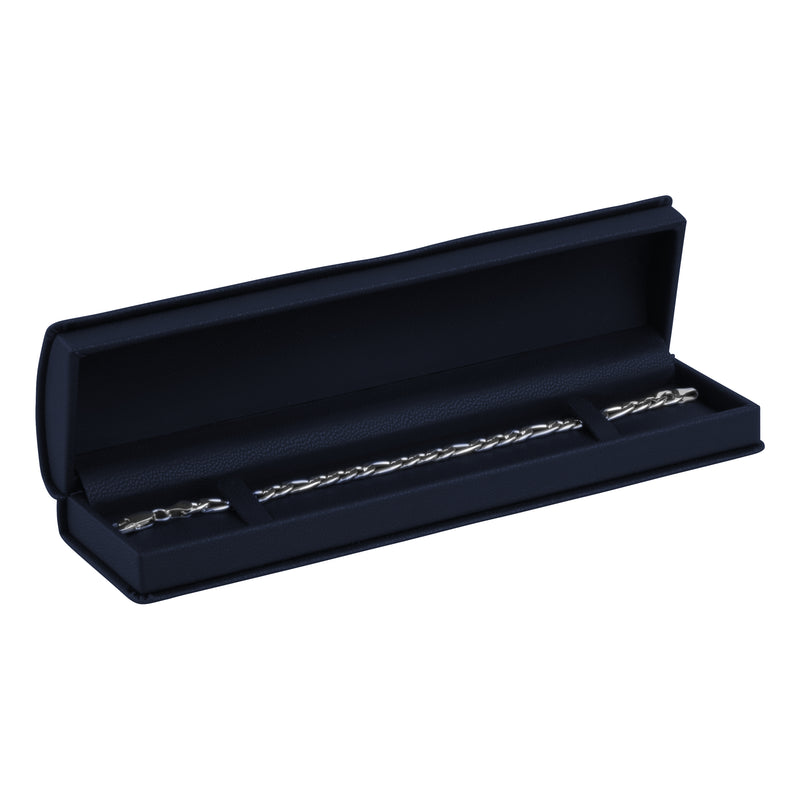 Leatherette Bracelet Box Leatherette Interior with Matching Ribboned Packer