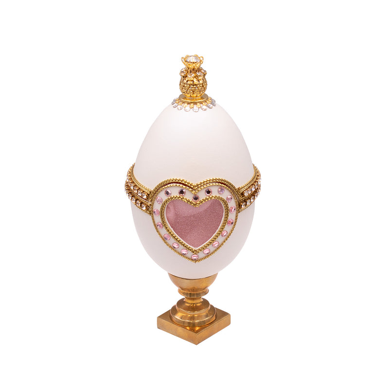 WHITE TOP W-PINK HEART EGG