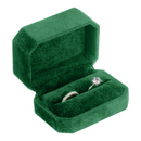 Double Ring Box Wrapped and Lined with Rich Nova Suede