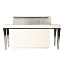 White Gloss Wood with Aluminum Frame Jewelry Display Showcase