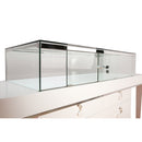 White Gloss Wood with Aluminum Frame Jewelry Display Showcase