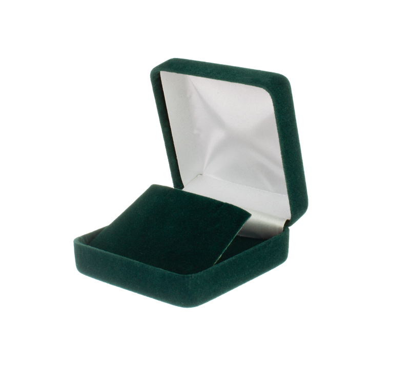 Velour Clip Earring Box with White Sleeve