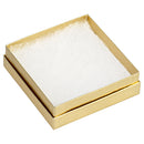Silver and Gold Linen Cotton Filled Cardboard Box