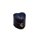 Leatherette Paper Covered  Heart Shaped Single Ring Box
