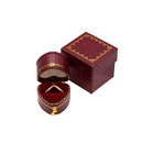 Leatherette Paper Covered  Heart Shaped Single Ring Box