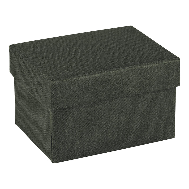 Nabuka Leatherette Double Ring Box with Cream Interior