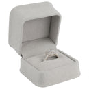Suede Single Ring Box with Matching Suede Interior
