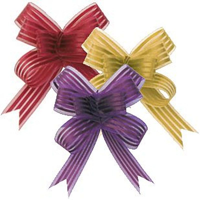 Satin Striped Butterfly Pull Bow