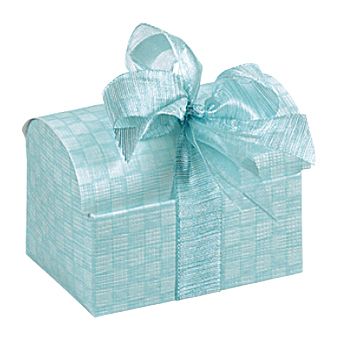 Blue and White Checked Confection Boxes