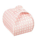 Pink and White Checked Linen Confection Boxes