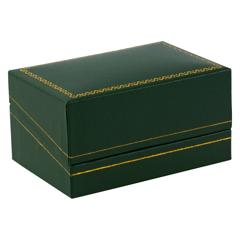 Paper Covered Double Ring Box with Gold Accent