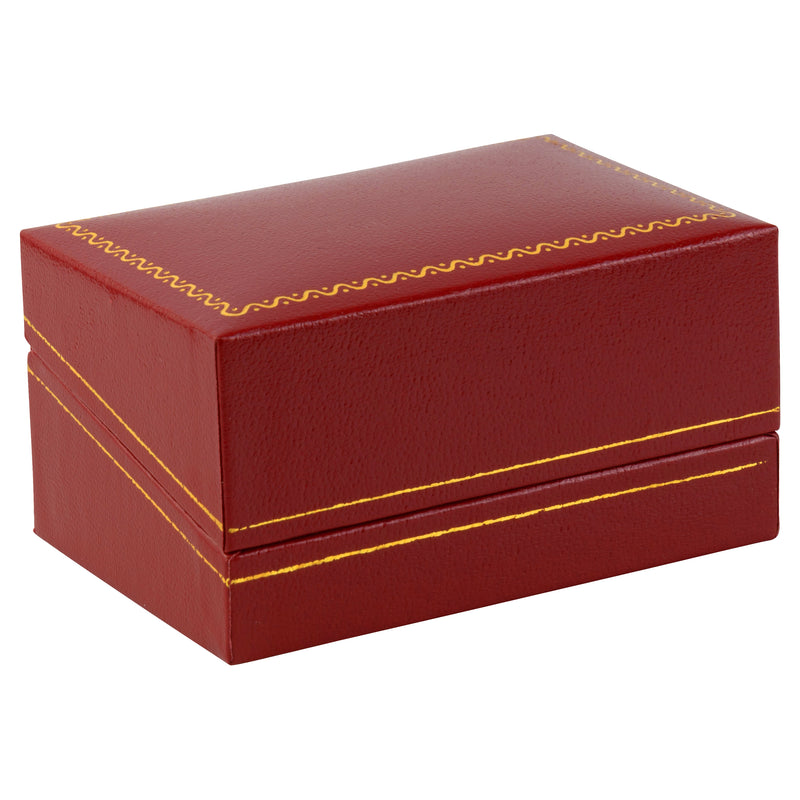 Paper Covered Double Ring Box with Gold Accent