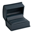 Leatherette Double Ring Box Leatherette Interior with Matching Ribboned Packer