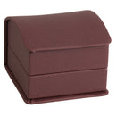 Leatherette Single Earring Box Leatherette Interior with Matching Ribboned Packer