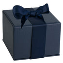 Leatherette Single Earring Box Leatherette Interior with Matching Ribboned Packer