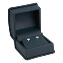 Leatherette Single Earring Box Leatherette Interior with Matching Ribboned Packer