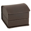 Leatherette Single Ring Box Leatherette Interior with Matching Ribboned Packer