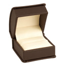 Leatherette Single Ring Box Leatherette Interior with Matching Ribboned Packer