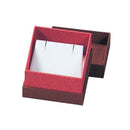 Textured Paper Covered Pendant or Earring Box with White Interior