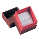 Textured Paper Covered Single Ring Box with White Interior