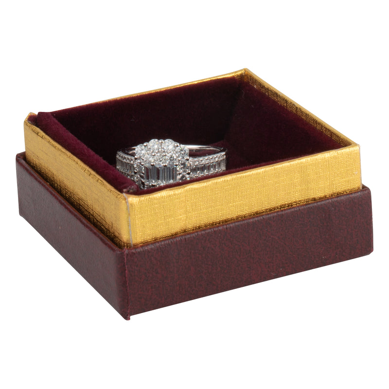 Two-tone Paper Large Universal Box with Gold Accent