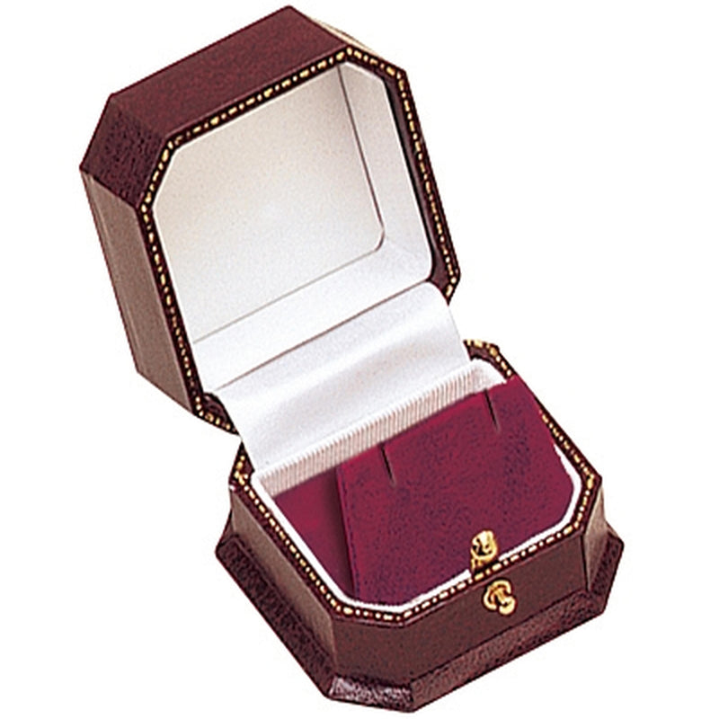 Leatherette Single Earring Box with Velvet Interior