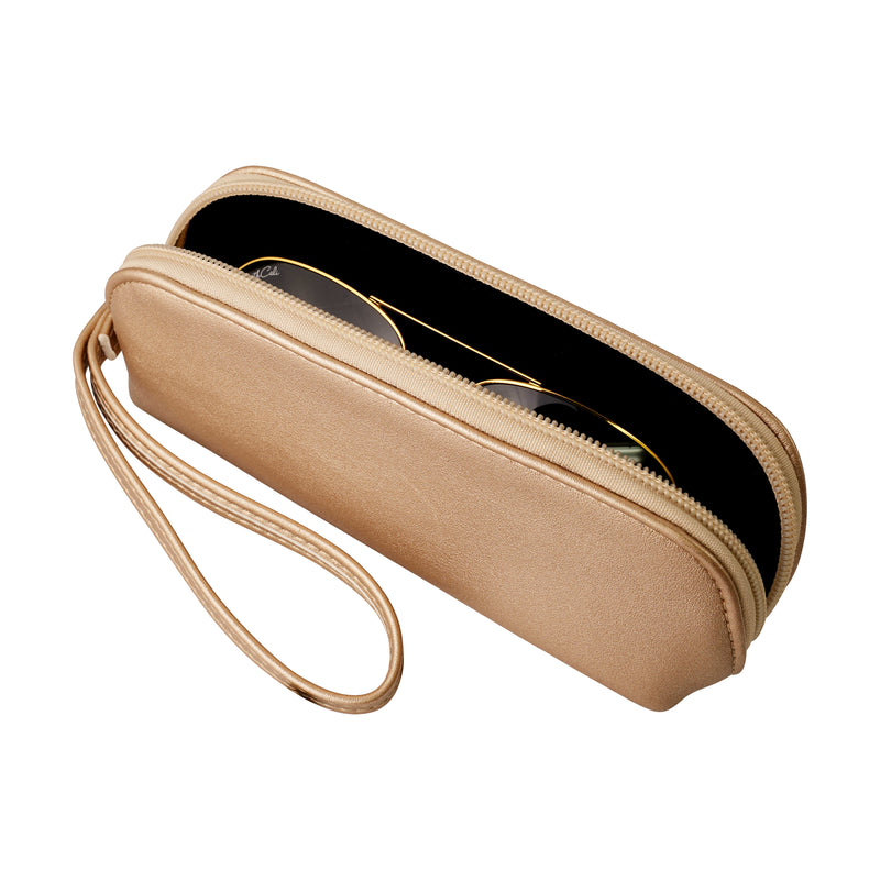 Luxury Zipped Leatherette Case with Additional Pouch