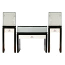 Wooden Jewelry Display Glass Showcase with White Trim