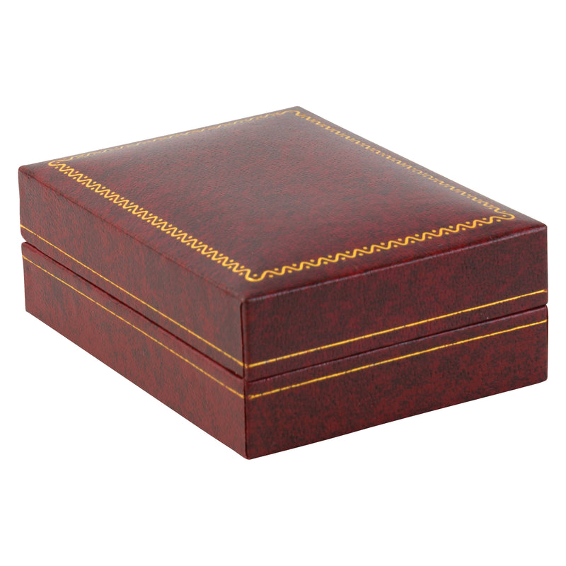 Paper Covered Pendant Box with Gold Accent