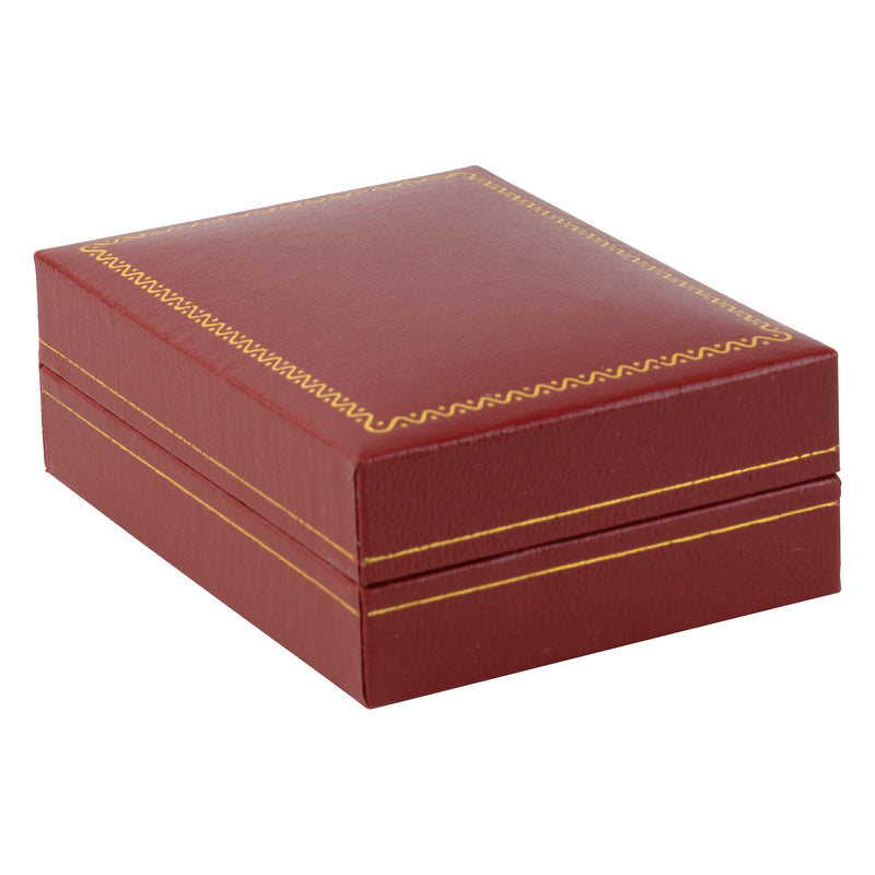 Paper Covered Pendant Box with Gold Accent