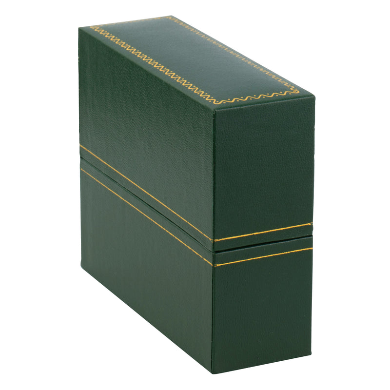 Paper Covered Standing Bangle Box with Gold Accent