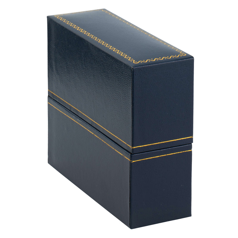 Paper Covered Standing Bangle Box with Gold Accent