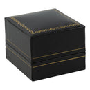 Paper Covered Single Earring Box with Gold Accent