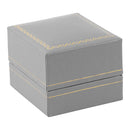 Paper Covered Single Earring Box with Gold Accent