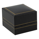 Paper Covered Single Ring Box with Gold Accent