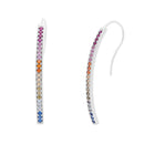 Xsilver CZ Threader Earring