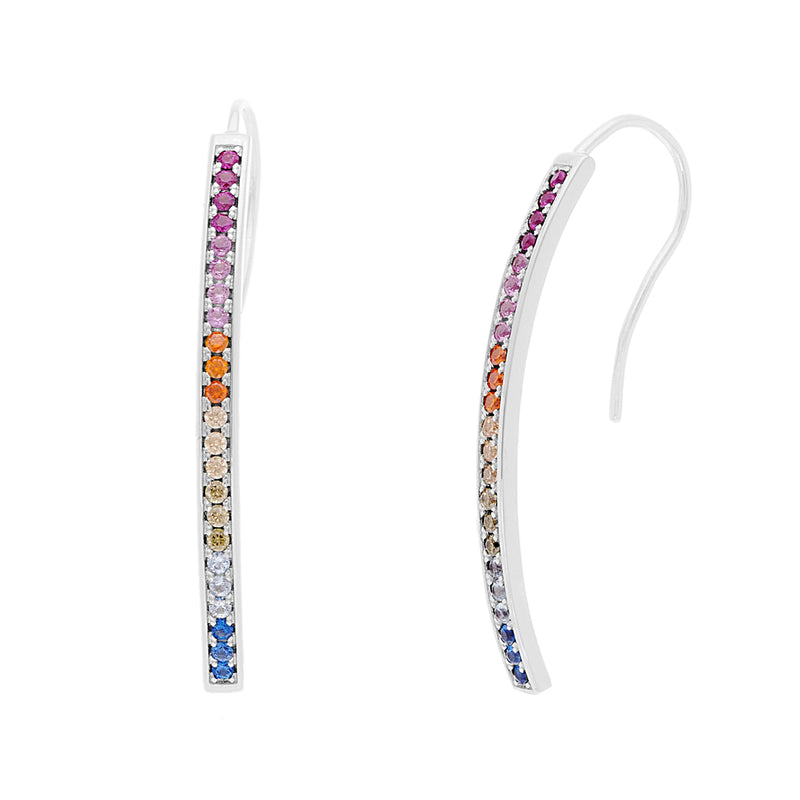 Xsilver CZ Threader Earring