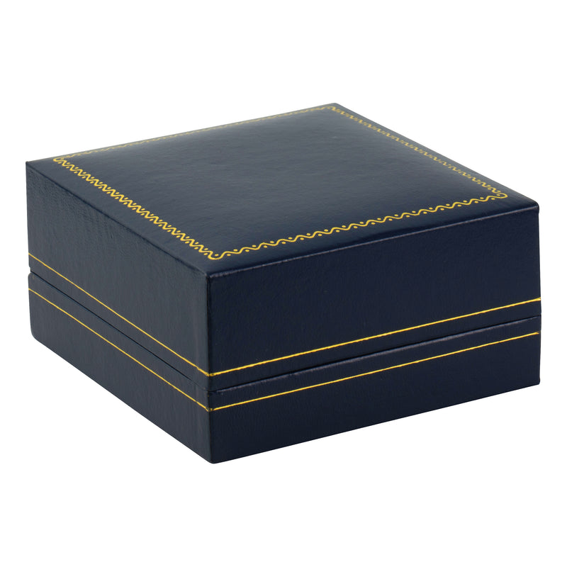 Paper Covered Pendant Box with Gold Accent