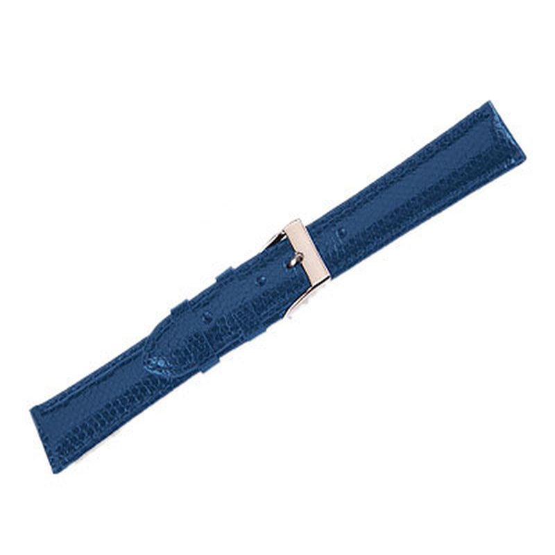 Leather Watch Band Genuine Lizard Li. Blue (20mm) Regular