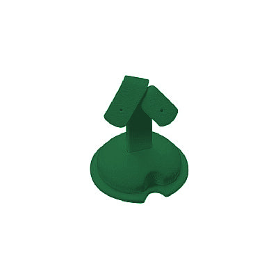 Green Leatherette Earring Stand Display